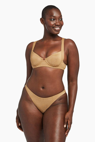 Demi Underwire Top - Golden Glow Metallic