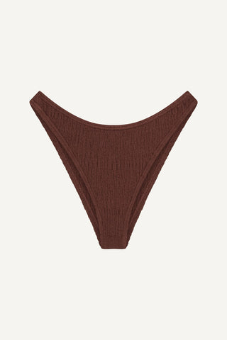 Coast Cotton Bralette Bikini Set - Coffee