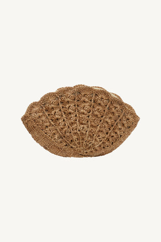 Maya Clutch - Caramel Raffia