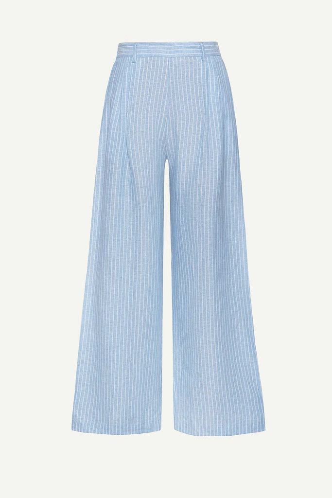 Blue and white striped beach pants