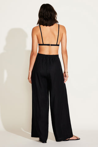 The Getaway Pant - Black EcoLinen