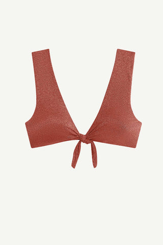 Cassia Crop Top - Pink Metallic