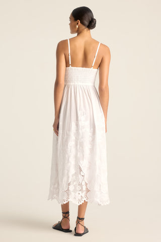 Flora Dress - White Beachside Broderie