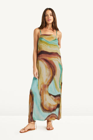 Rhea Dress - Elemental Current Cupro Modal