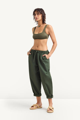 Parker Pant - Forest Cotton Poplin