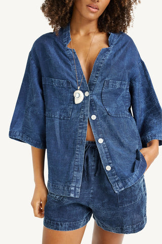 Jaida Jacket - Daydream Denim Cotton Linen