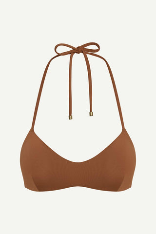 Upcycled Scoop Bralette Top - Bourbon EcoLux