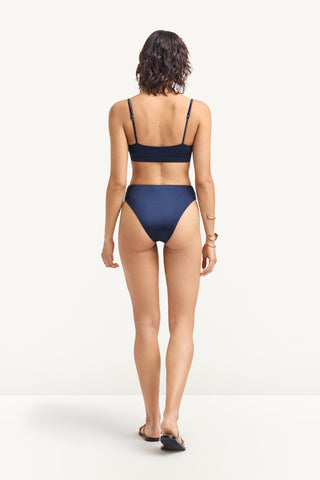 Terra High Waist Bottom - Midnight Indigo EcoShimmer