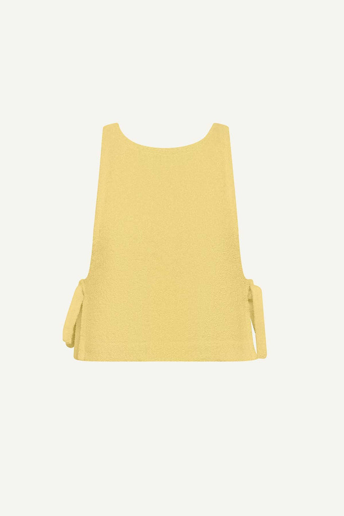 Yellow terry cloth tank top