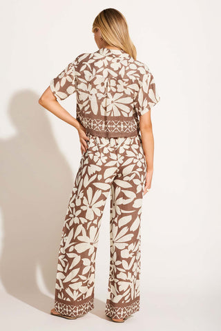 Hana Cropped Shirt - Desert Flower EcoLinen