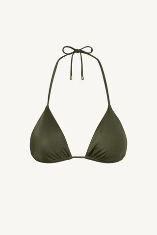 Gia Triangle Top - Olive EcoShimmer