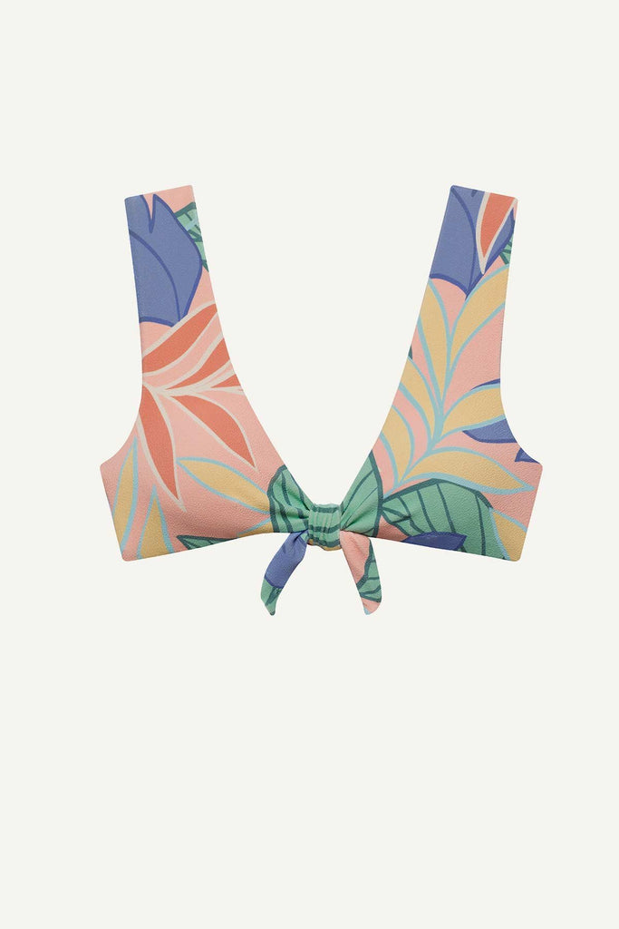Jungle printed bikini top 