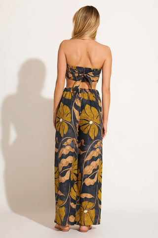 Joni Scarf Top - Kelp Flower EcoLinen