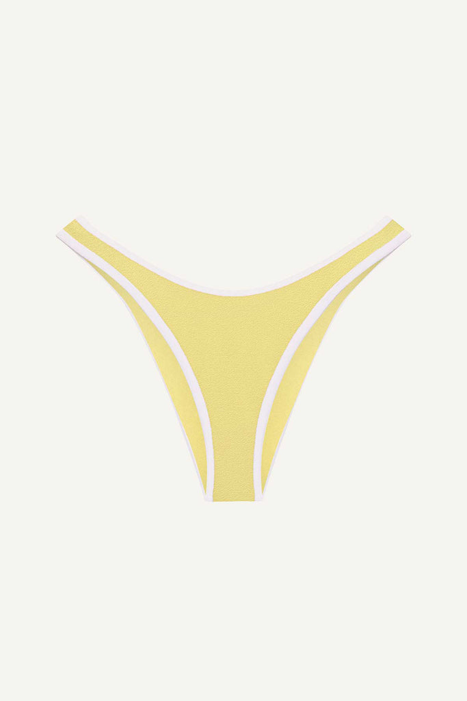 Yellow white trim swim bottoms