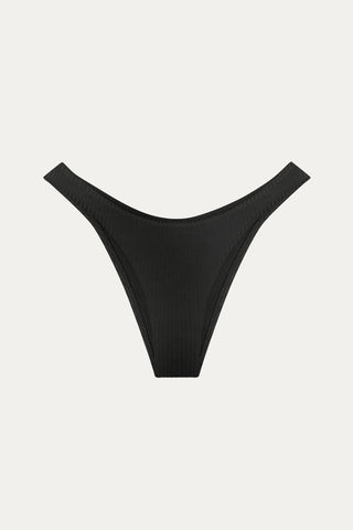 California High Leg Bottom - Black EcoRib