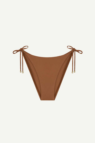 Upcycled Tie Side Cheeky Bottom - Bourbon EcoLux