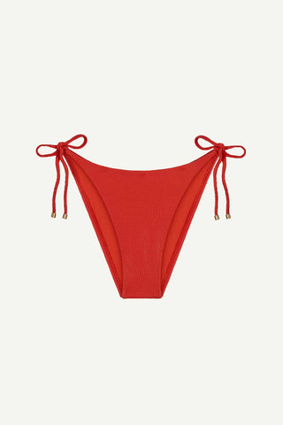 Upcycled Tie Side Cheeky Bottom - Ruby EcoTex