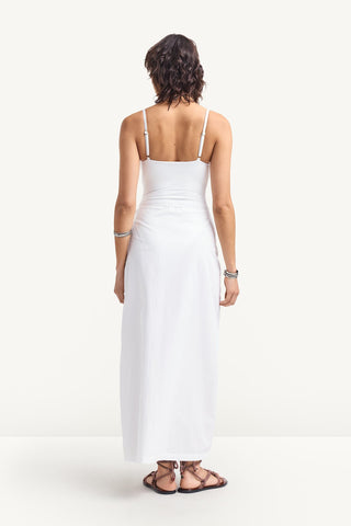 Willa Wrap Skirt - White Cotton Poplin