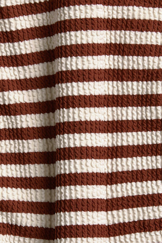 Nala Bandeau Tank Top - Red Ochre Stripe EcoScrunch