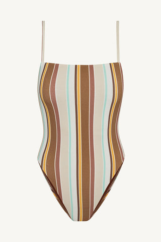 Jenna One Piece - Sand Dunes Stripe Crepe