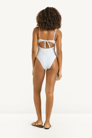 Ada Underwire One Piece - White Garden Jacquard