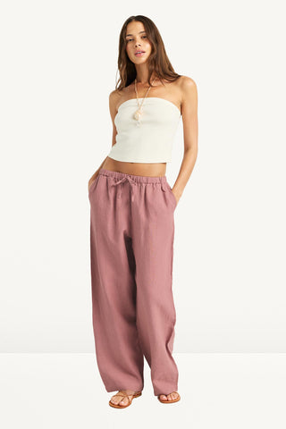 Parker Pant - Rosewood EcoLinen