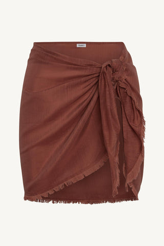 Soleil Sarong - Red Ochre Cotton Cupro