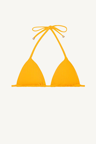 Gia Triangle Top - Sunflower Pucker Rib