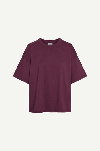 Coast Oversized Boyfriend Tee - Crushed Berry Cotton Jersey