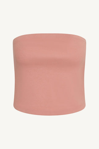 Daybreak Bandeau Top - Desert Rose Cotton Rib
