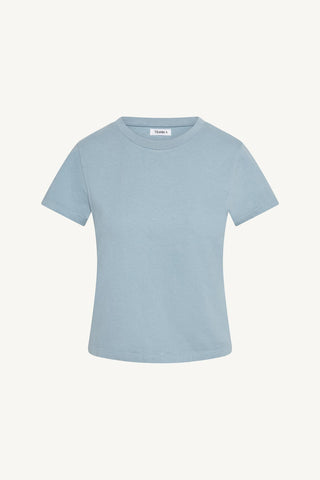 Coast Fitted Tee Shirt - Dusk Blue Cotton Jersey