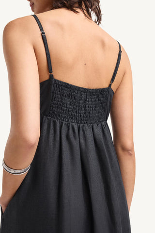 Zella Dress - Black EcoLinen