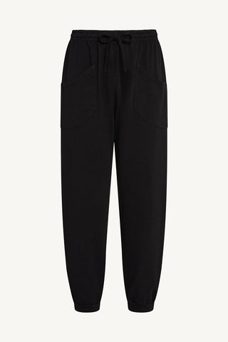 Coast Jogger Pant - Black Cotton Jersey