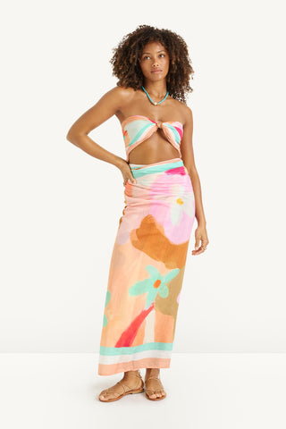 Samara Head Scarf - In Bloom Colorblock Cotton Cupro