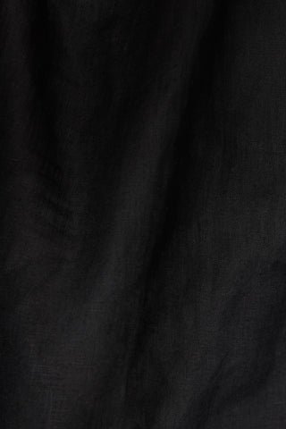 Hana Cropped Shirt - Black EcoLinen