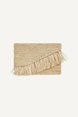 Paloma Clutch - Natural Raffia