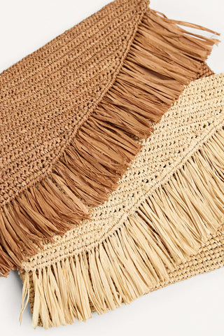 Paloma Clutch - Natural Raffia